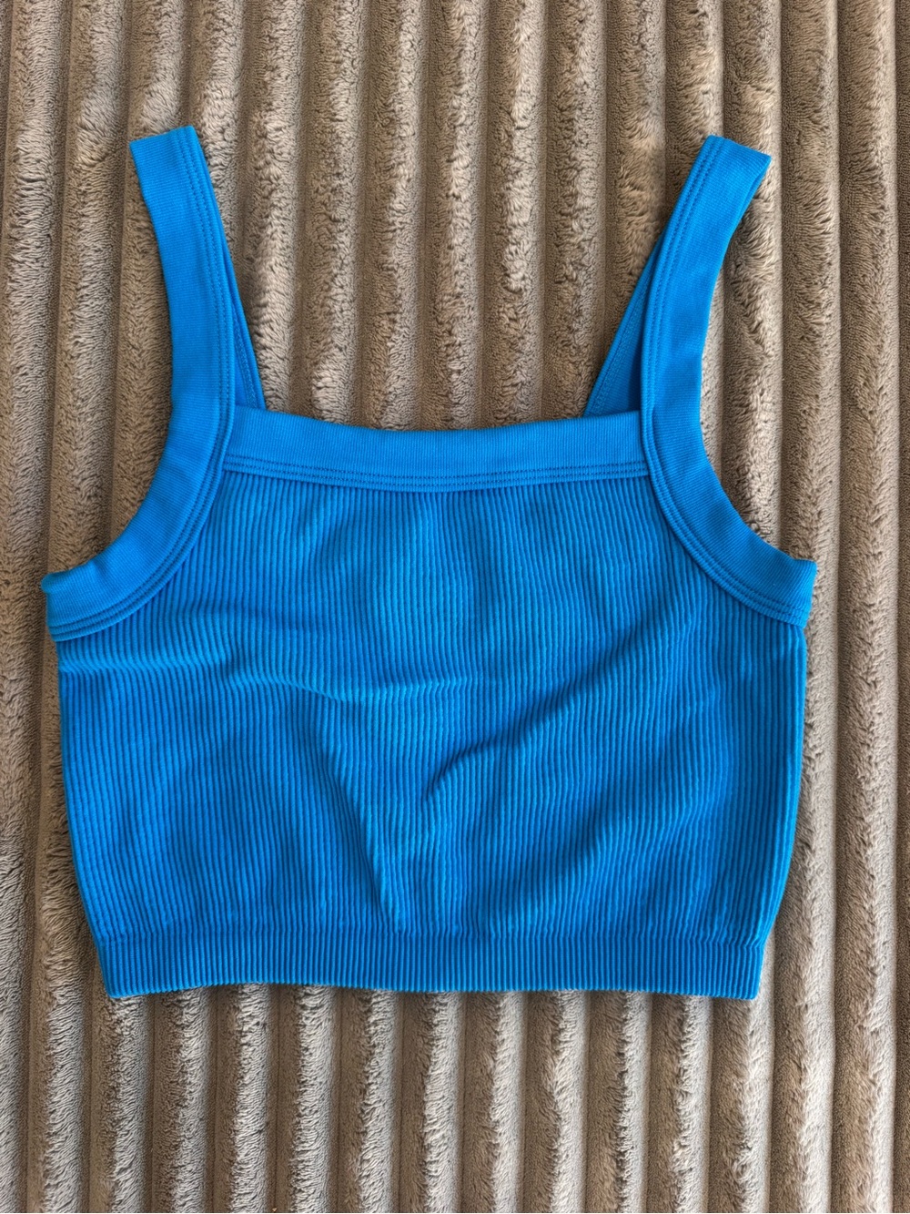 Cotton On Bright Blue Ribbed Tank Top